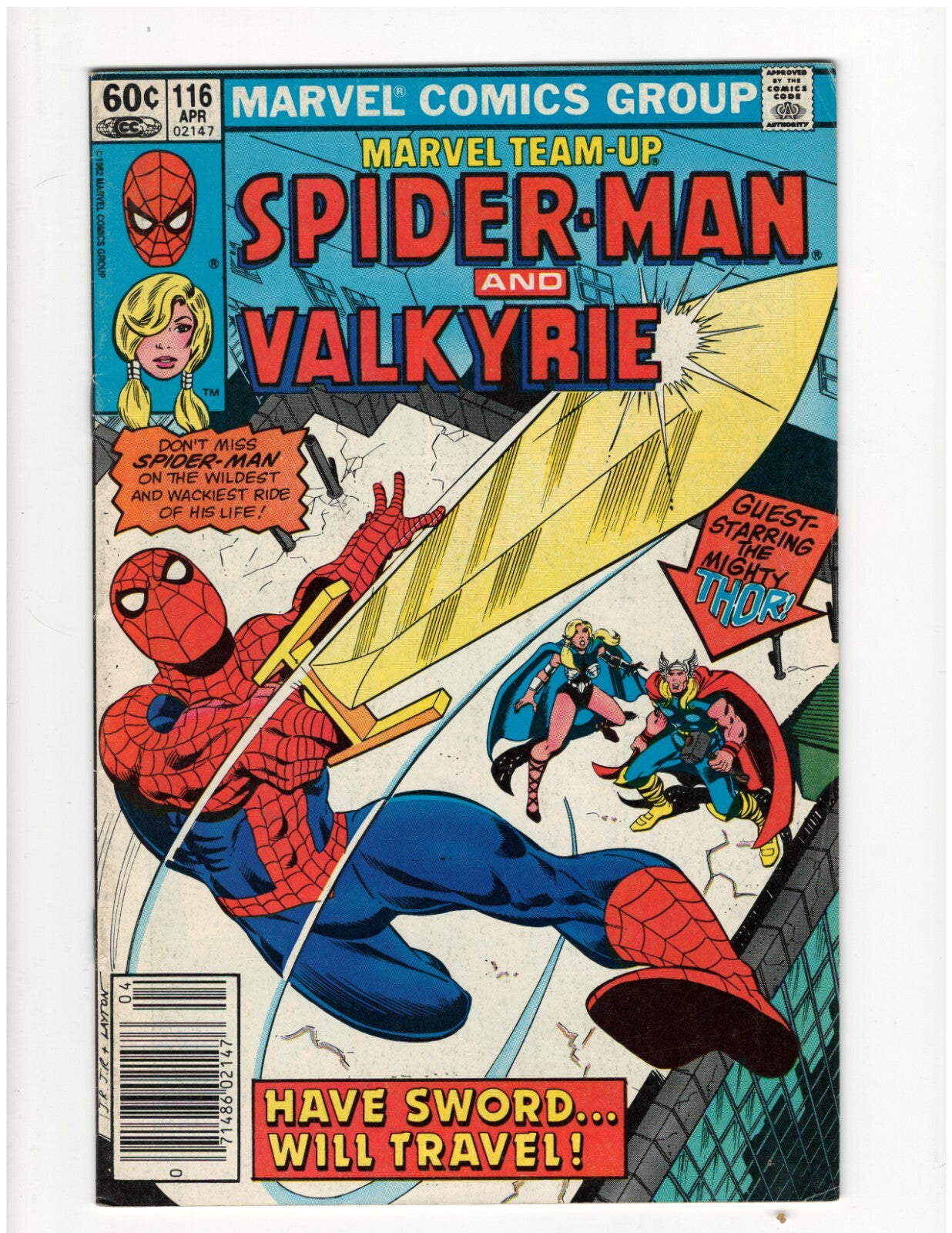 Marvel Team-Up #45 Spider-Man Comic Book Valkyrie Thor Newsstand Poor Condition