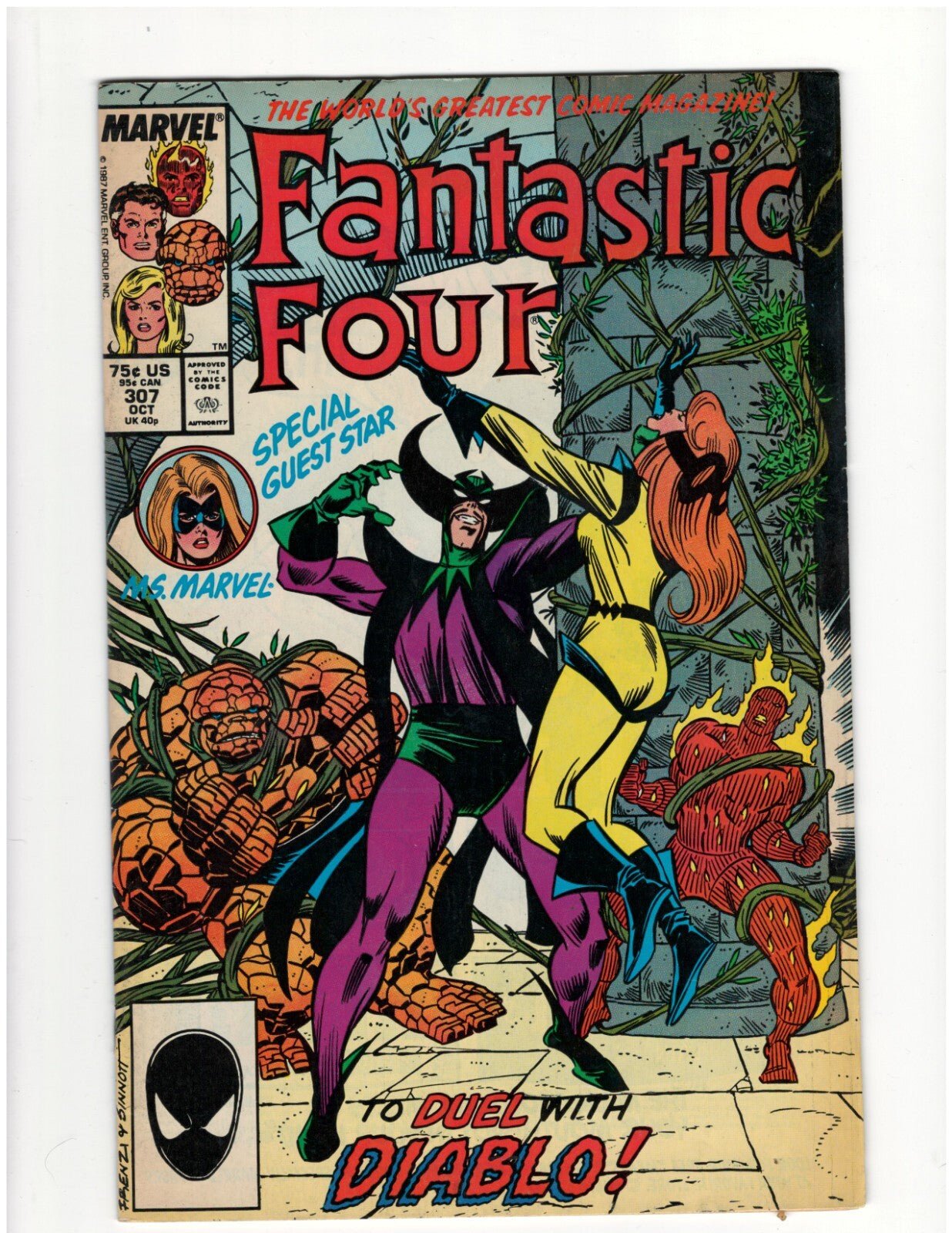 Fantastic Four#307 Marvel Comic Book John Buscema Diablo Doom Thing Good Shape
