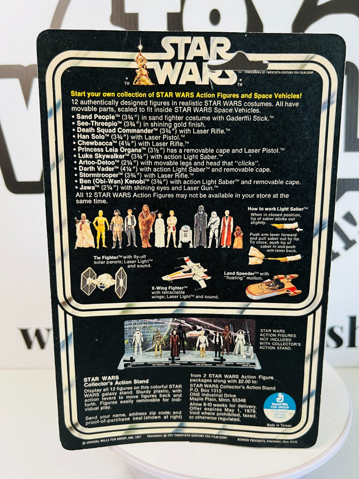 Star Wars Princess Leia 12Back Action Figure 1978 Vintage Kenner Not Sealed Good