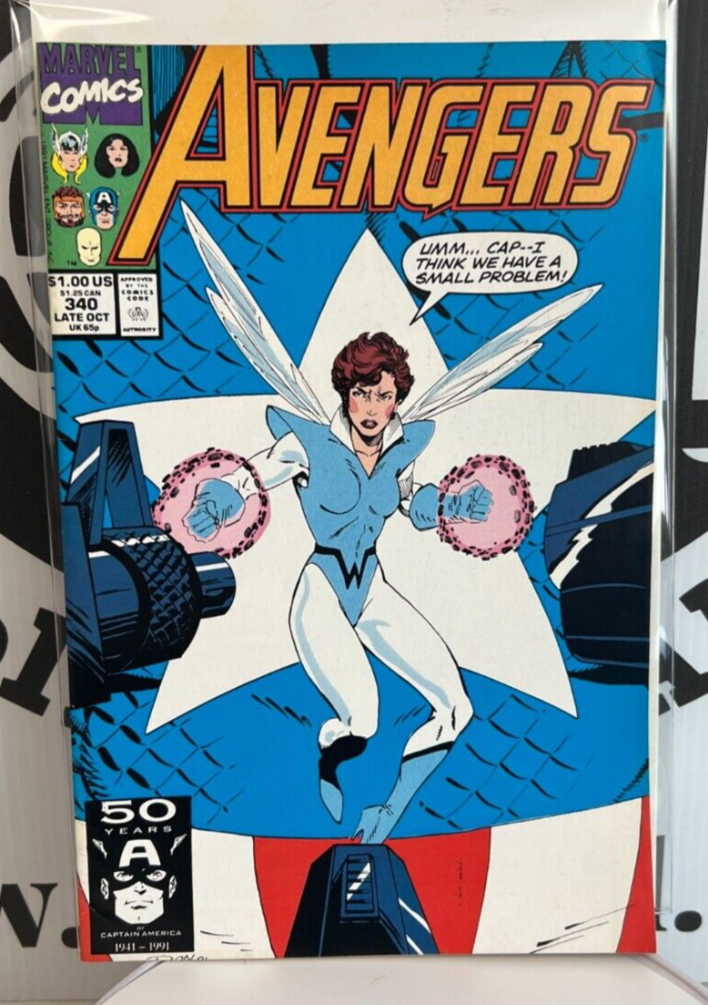 Avengers #340 Marvel Comic Book Captain America Ant Man Wasp Black Knight Good
