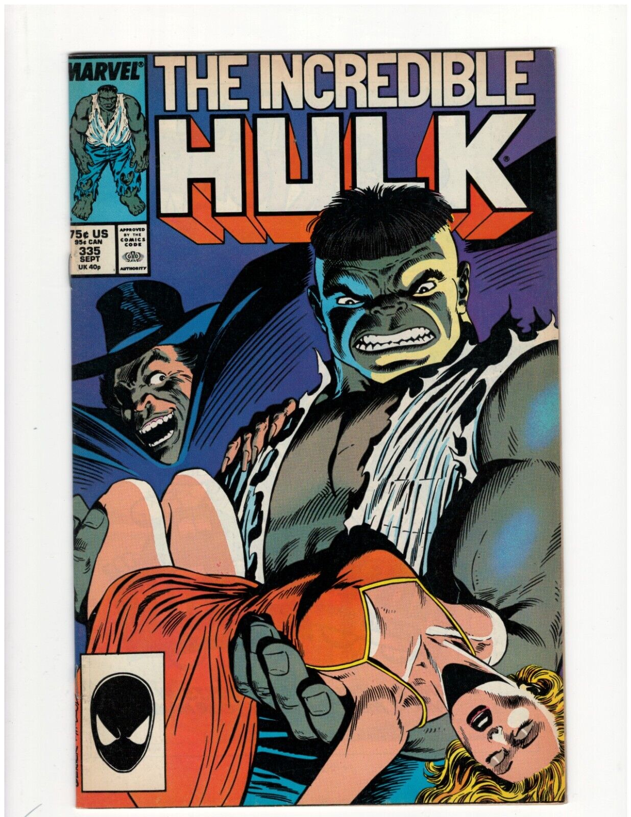 Incredible Hulk #335 Non Key Comic Book Avengers Bruce Banner Good Condition
