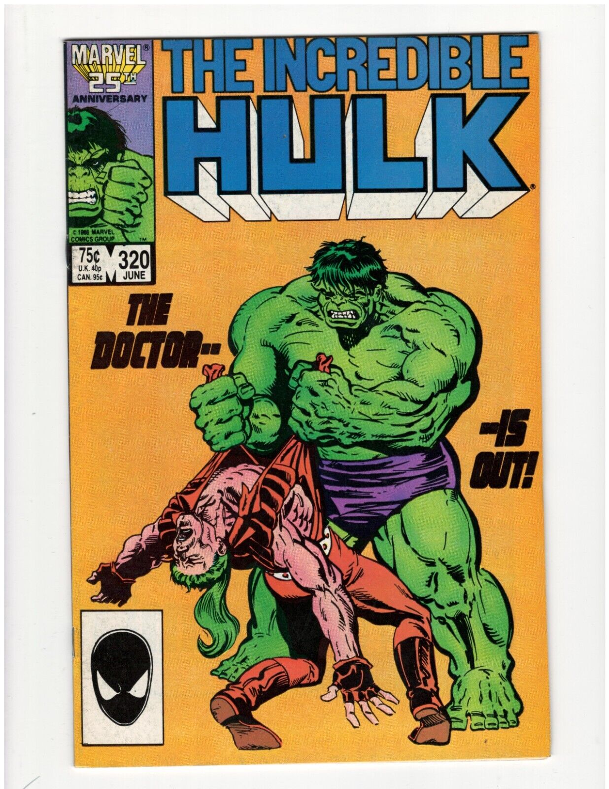 Incredible Hulk #320 Non Key Comic Book Avengers Bruce Banner Good Condition