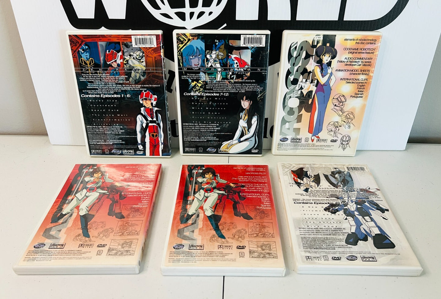 Robotech Macross + Masters Saga Used 6xDVD Collection Bundle Deal Good Condition