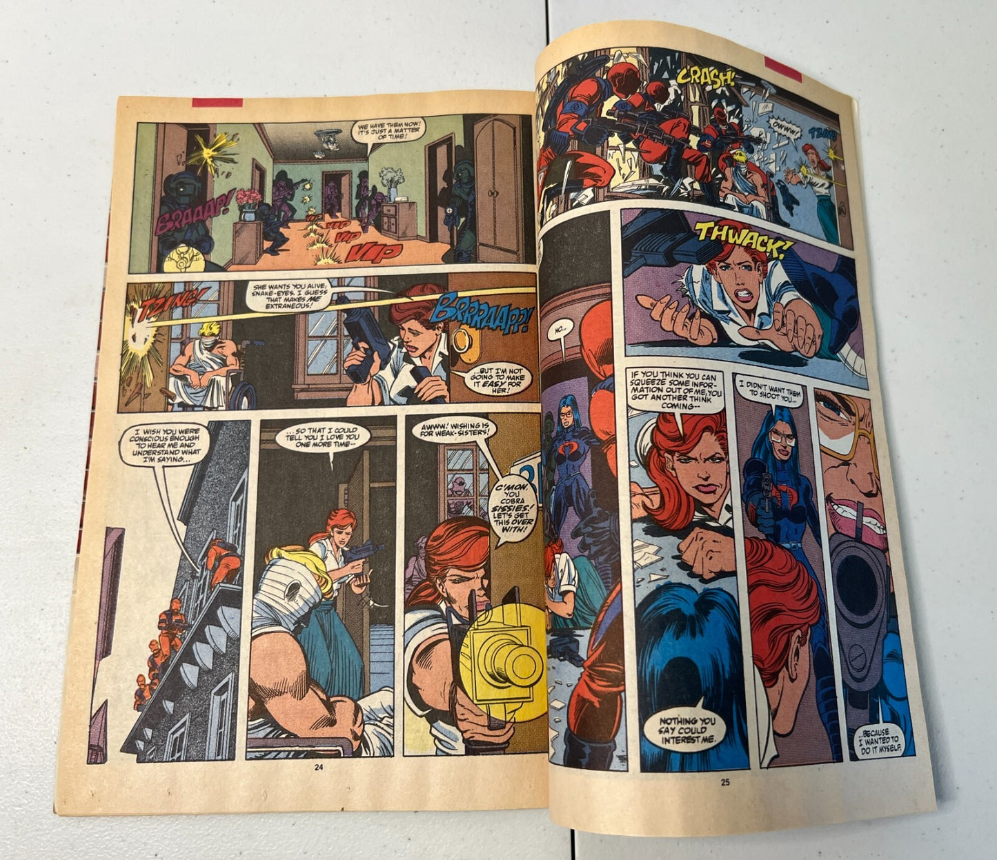 GIJoe #94 Marvel Comic-Book Snake Eyes Cool Cover Larry Hama Good Condition