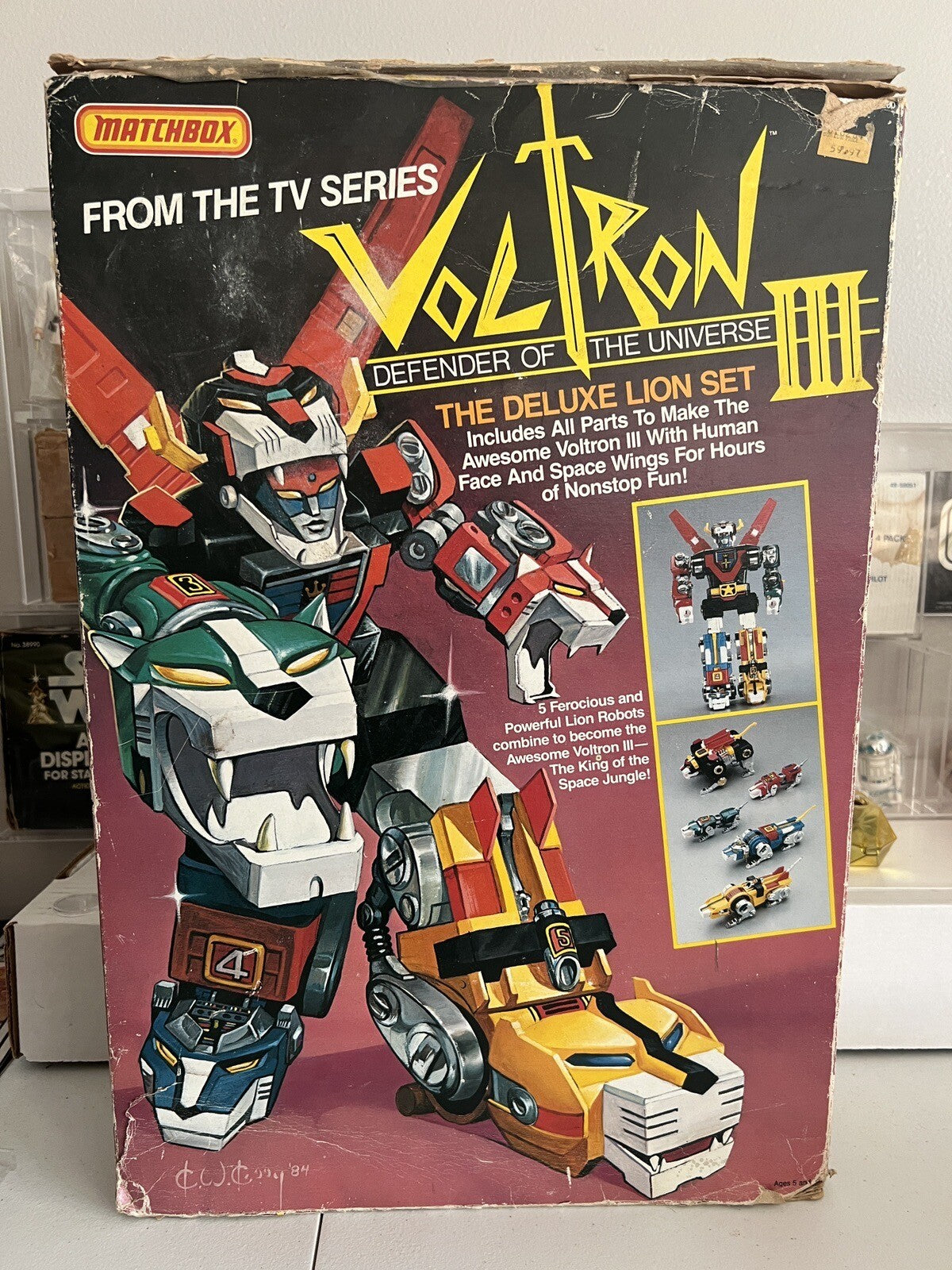 Voltron Lion Force Bandai Popy Godaikin Matchbox Die Cast Deluxe Lion Set In Box