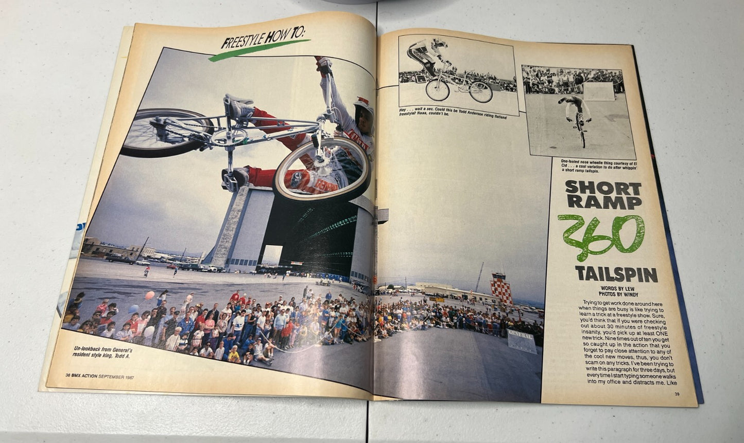 Bmx Action Magazine Sep 1987 Old School Vintage Freestyle Haro GT Dyno Redline