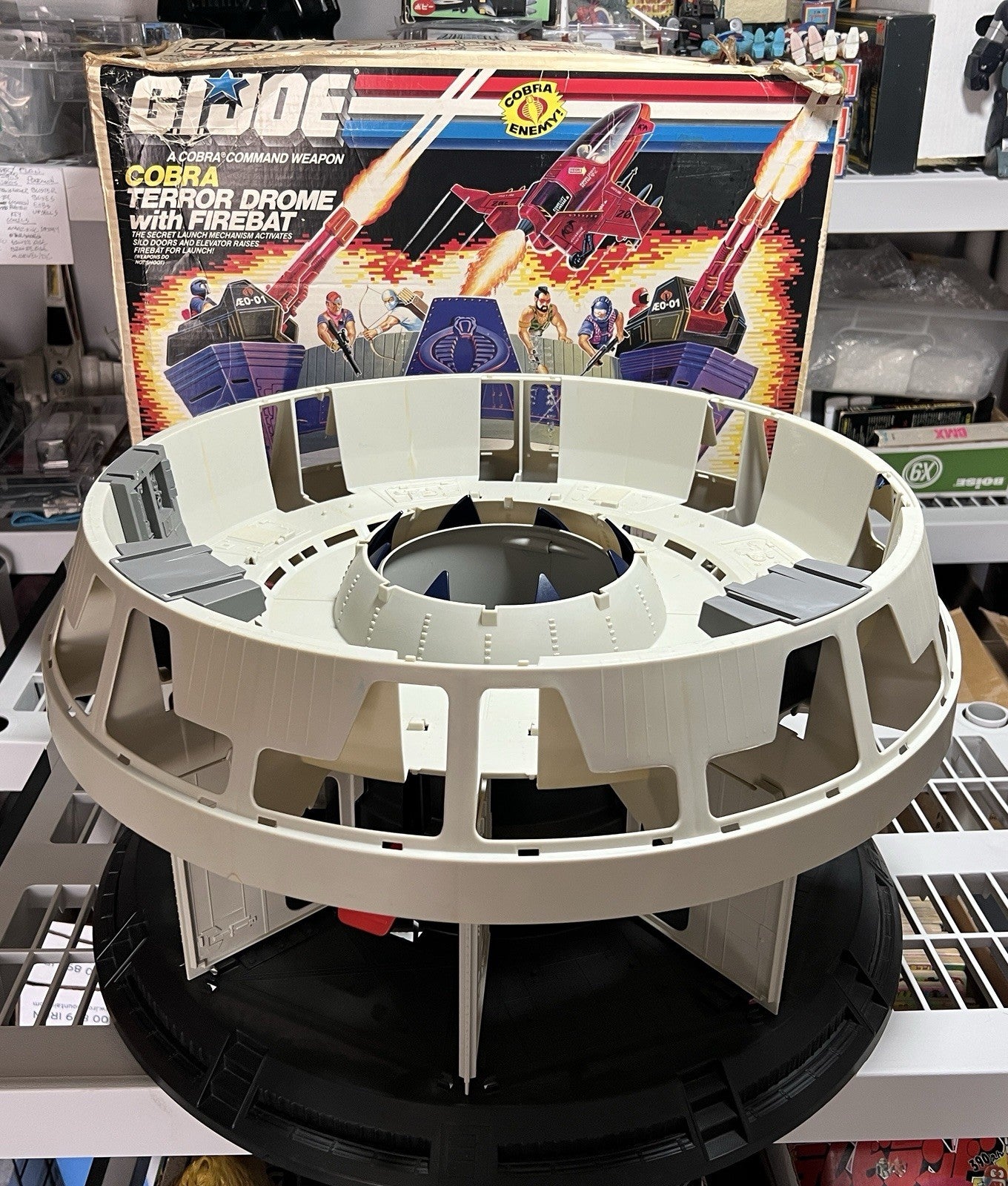 GI Joe Cobra Terror Drome 100% Complete+Box Firebat AVAC Action Figure Blueprint