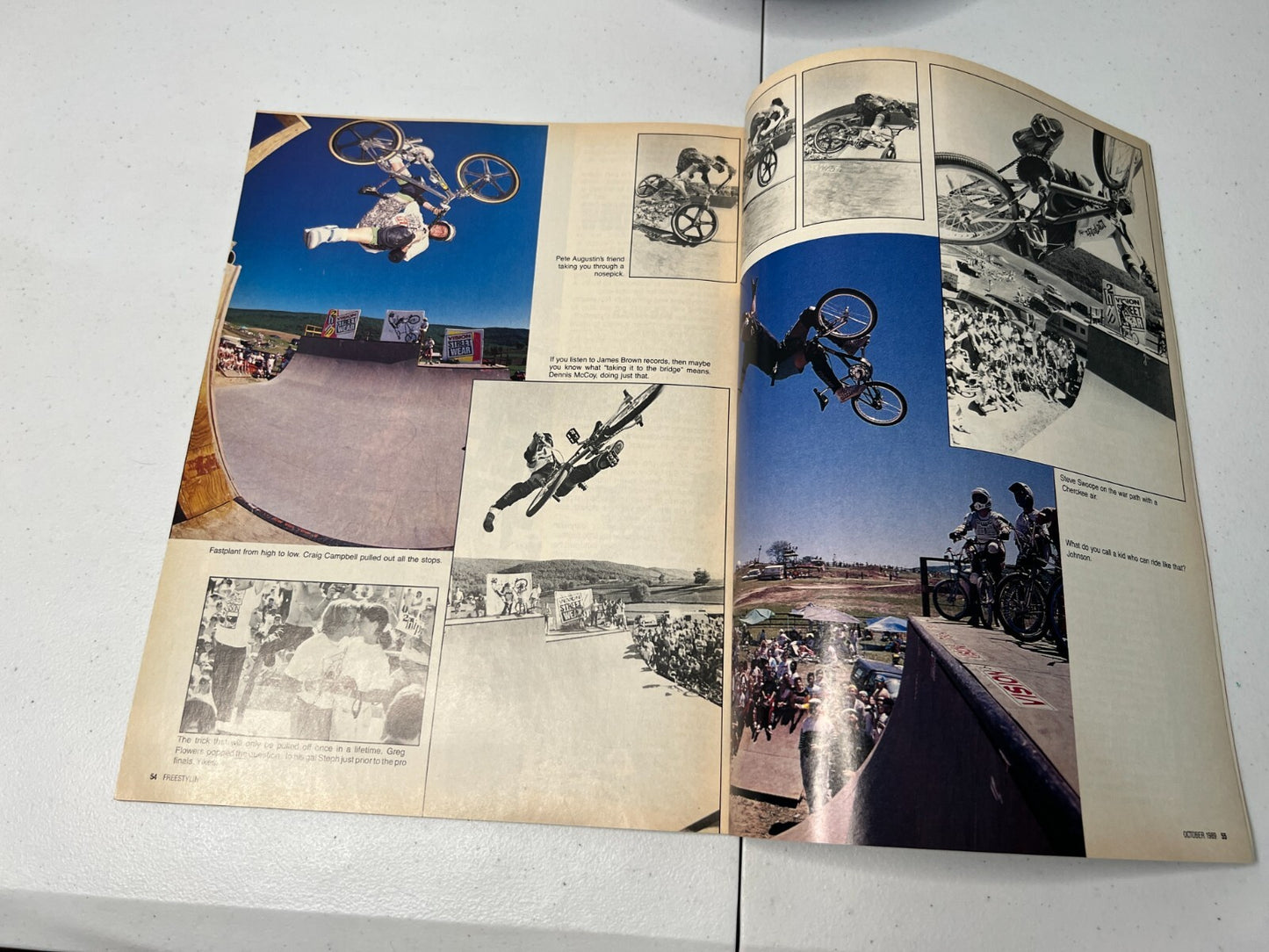Freestylin BMX Magazine Oct 1989 Eddie Fiola Vintage Freestyle Haro GT Dyno Bike