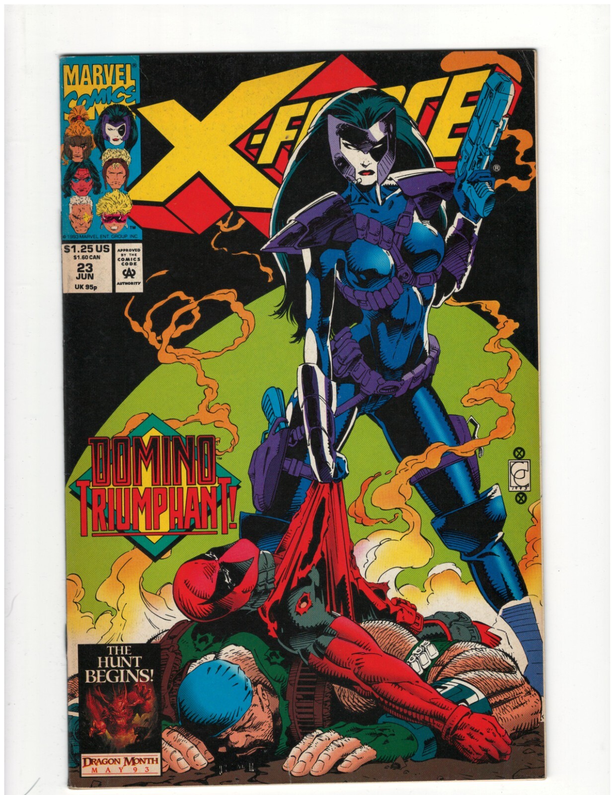 X-Force #23 Marvel Non Key Comic Book Cable Domino Deadpool Stryfe Liefeld Good