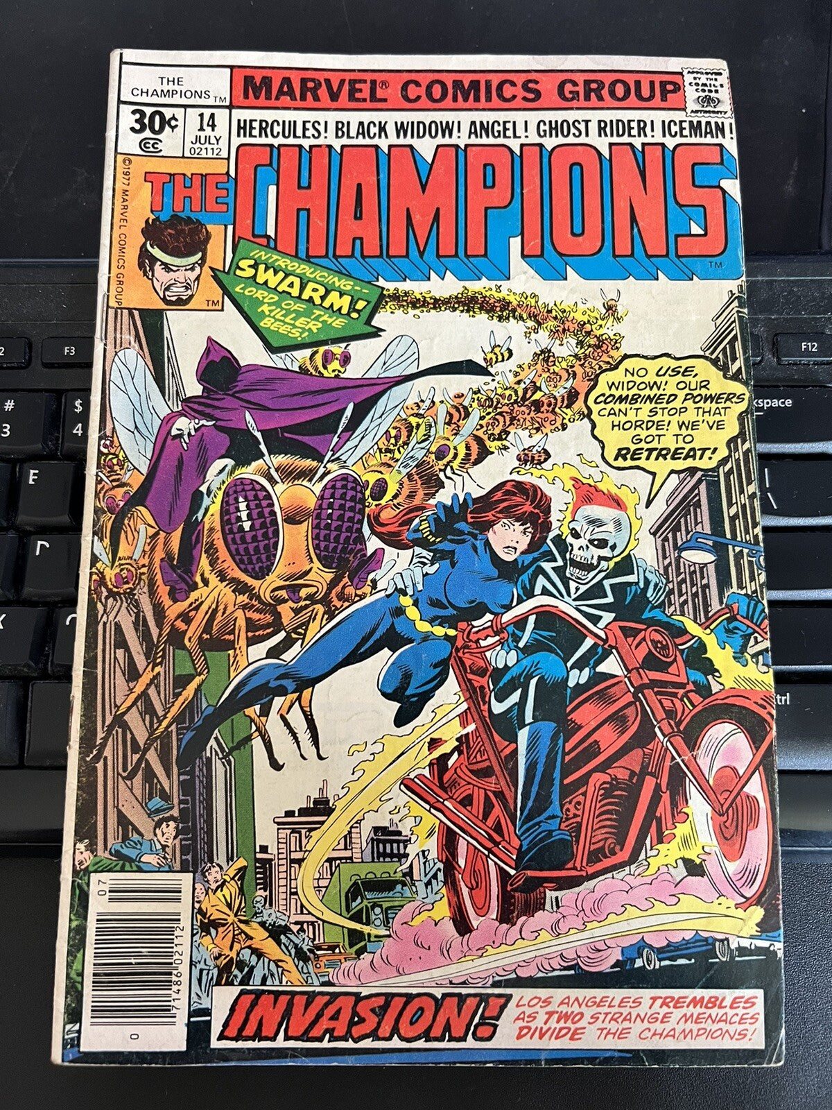 Marvel Champions #14 Comic Book 1st Appearance Swarm Black Widow Ghost Rider