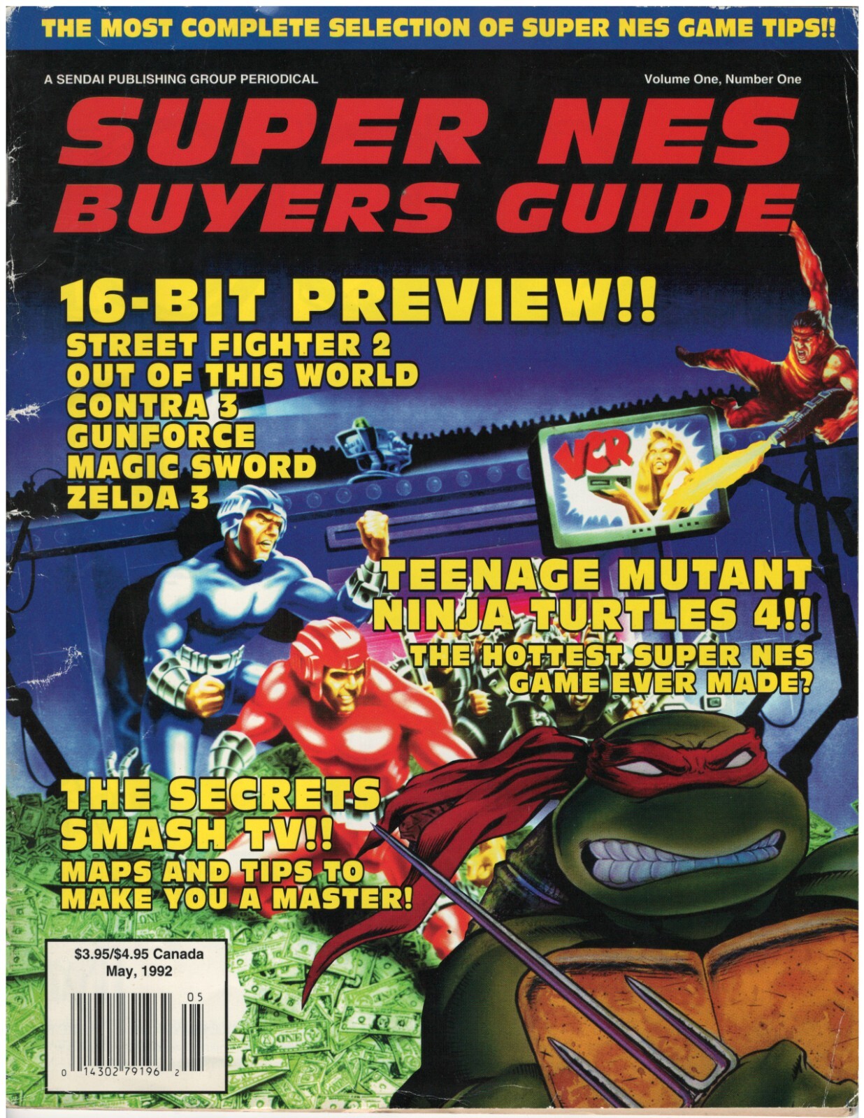 Super NES Buyers Guide Video Game Magazine May 1992 TMNT Street Fighter Zelda