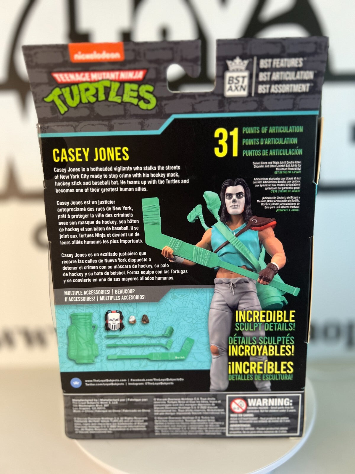 Teenage Mutant Ninja Turtles Casey Jones Loyal Subjects BSTAXN Action Figure MIB