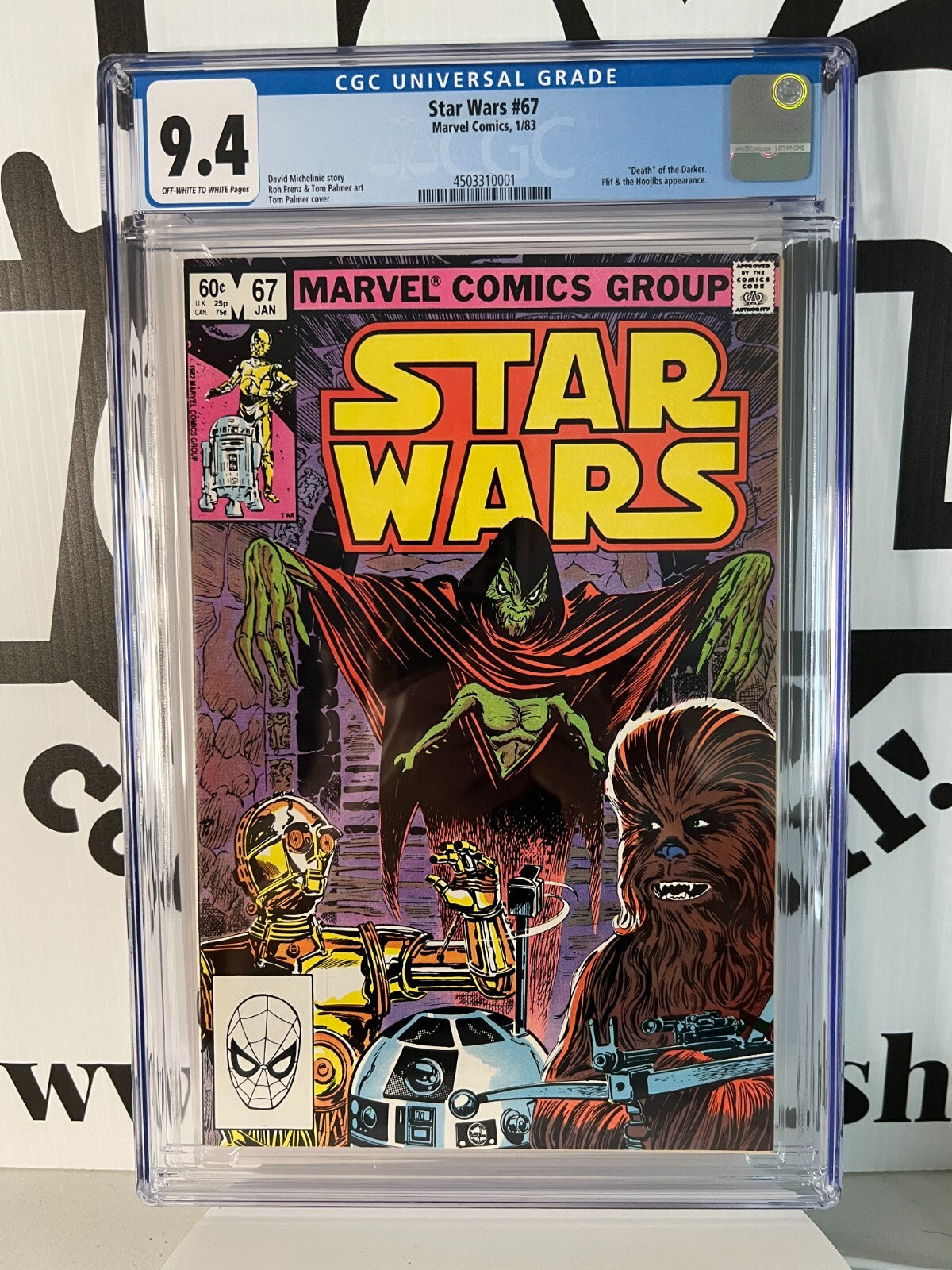 Star Wars #67 Marvel Key Comic Book Death Of The Darker CGC Graded 9.4 Near Mint