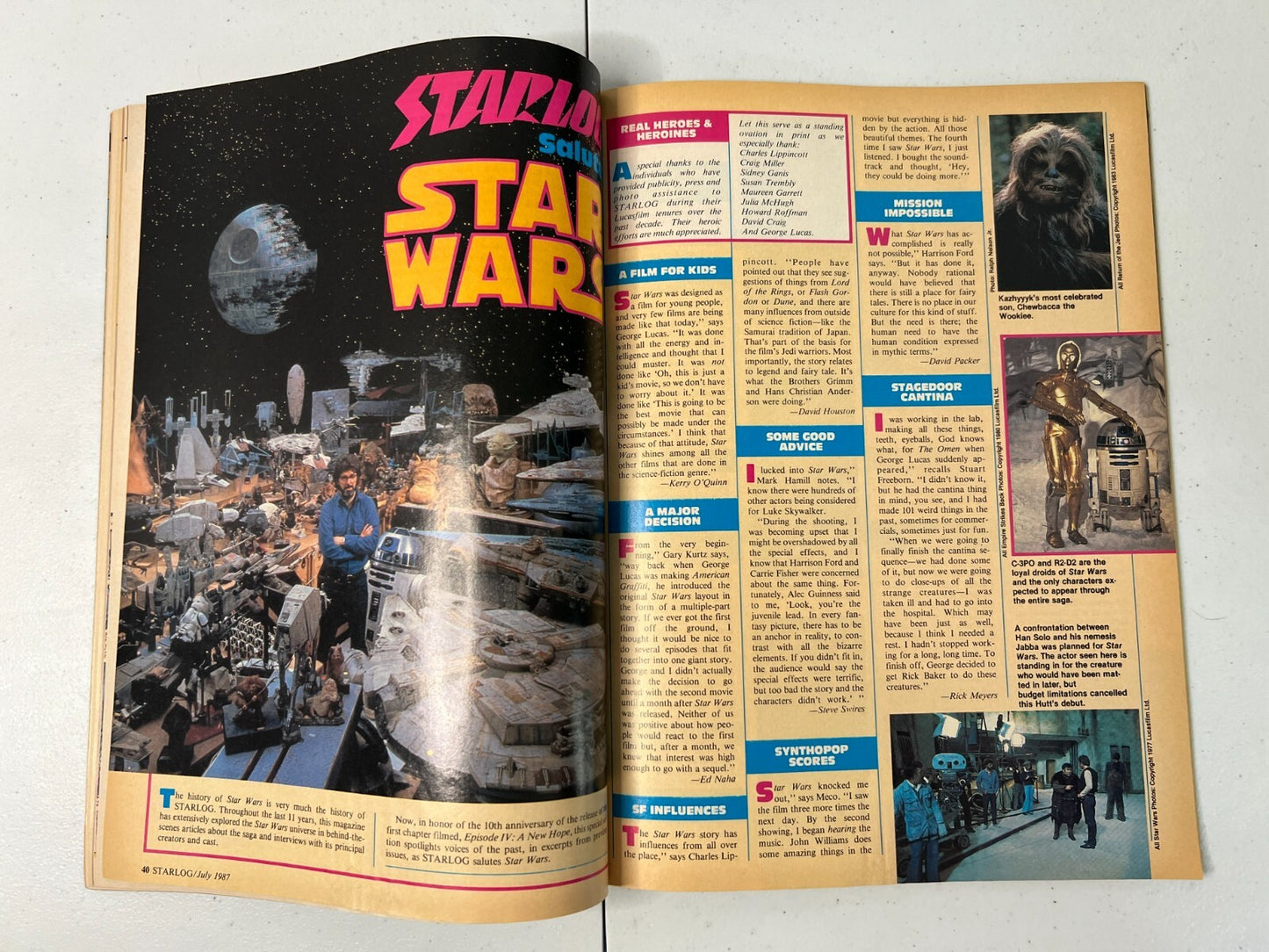 Starlog Magazine #120 Star Wars Anniversary Issue Predator Superman Good Shape