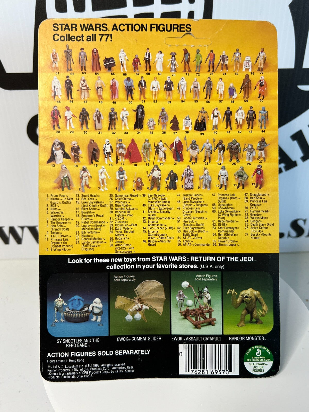 Star Wars Imperial Commander 77Bk ROTJ Kenner Action Figure Crack Dent Bubble