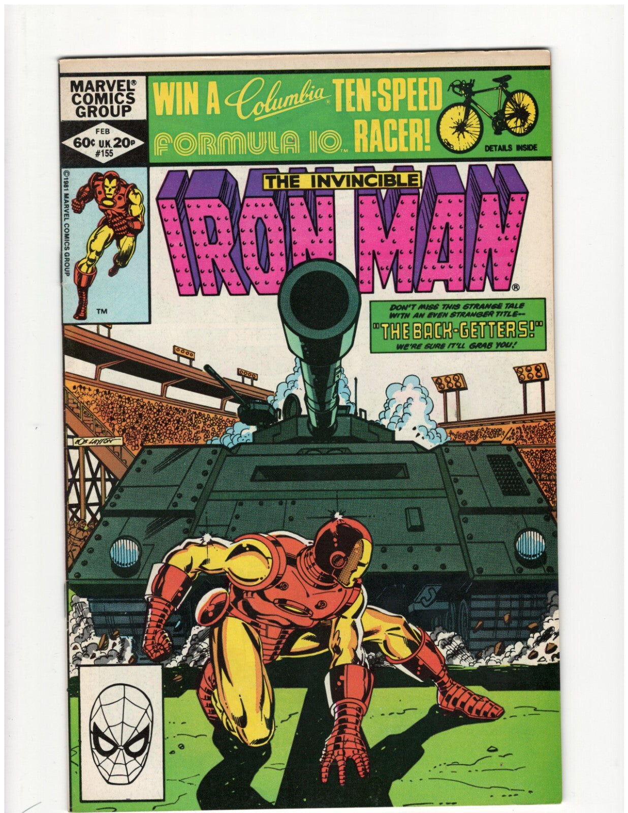 Iron Man #155 Marvel Vintage Comic Book Avengers Tony Stark Fair Condition Marks