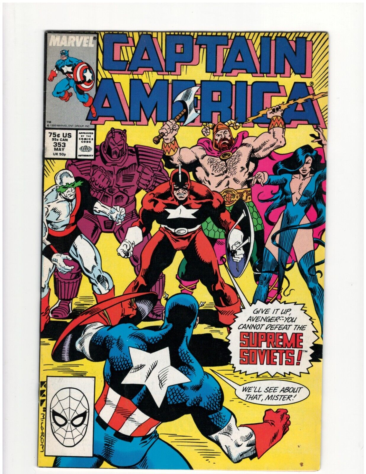 Captain America #353 Marvel Comic Book Steve Rogers Supreme Soviets Good Shape