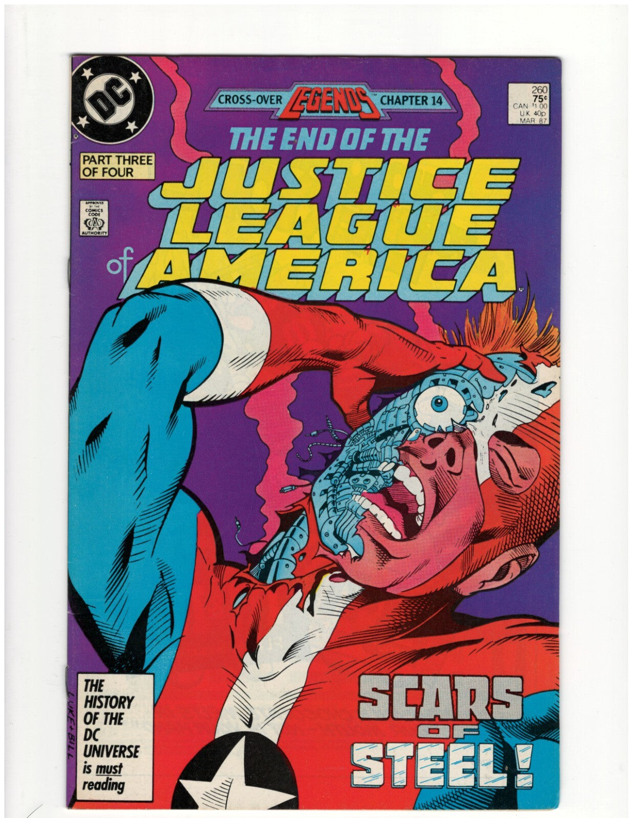 Justice League of America #260 DC JLA Superman Batman Comic Book Good Shape
