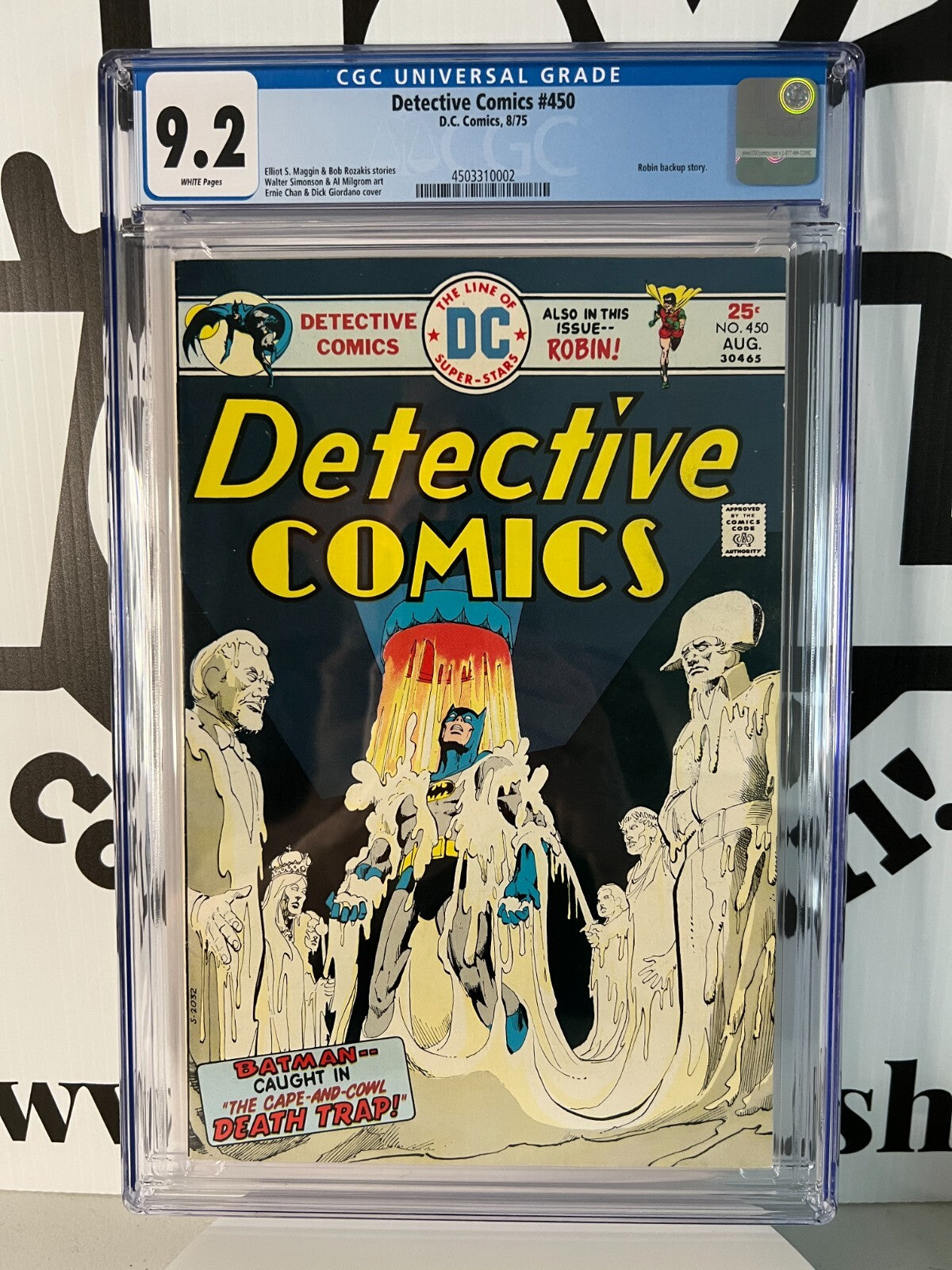 Detective Comics #450 CGC 9.2 1975 DC Comic Book Batman White Pages Near Mint