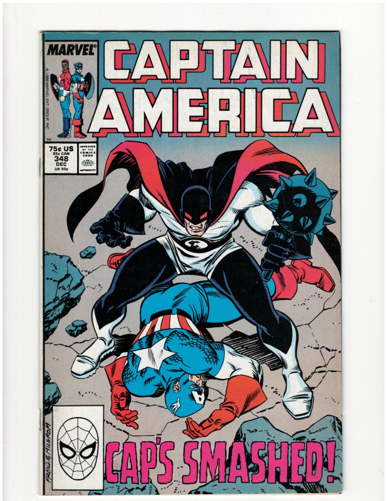 Captain America #348 Marvel Comic Book Steve Rogers US Agent Good Condition