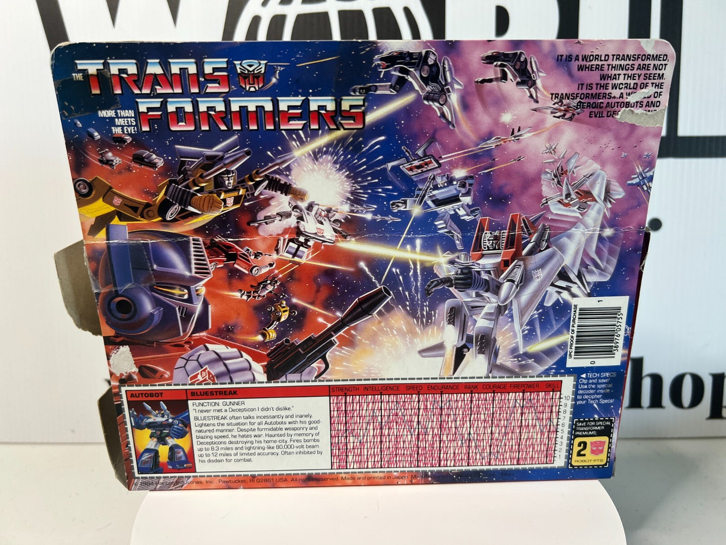Transformers G1 Bluestreak Bot + Box 1984 Vintage Hasbro Takara Not Complete Lot