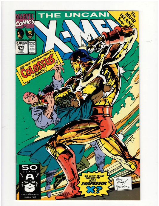 Xmen 279 Marvel Comic Book 1991 Cyclops Beast Iceman Jean Grey Very Good Shape
