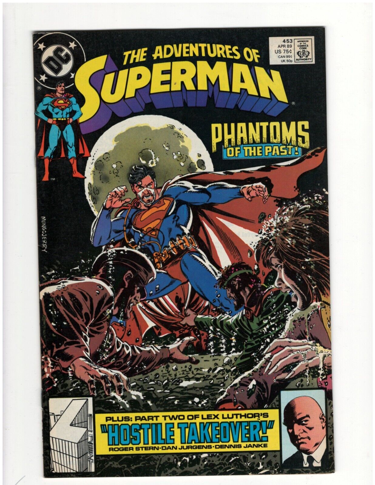 Adventures of Superman #453 DC Comic Book Man of Steel Krypto Good Condition