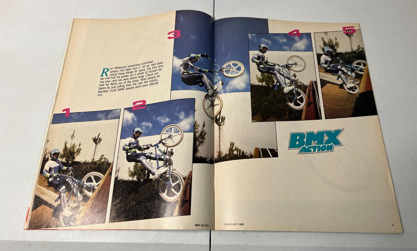 Bmx Action Magazine Feb 1986 Old School Vintage Freestyle Haro GT Dyno Redline