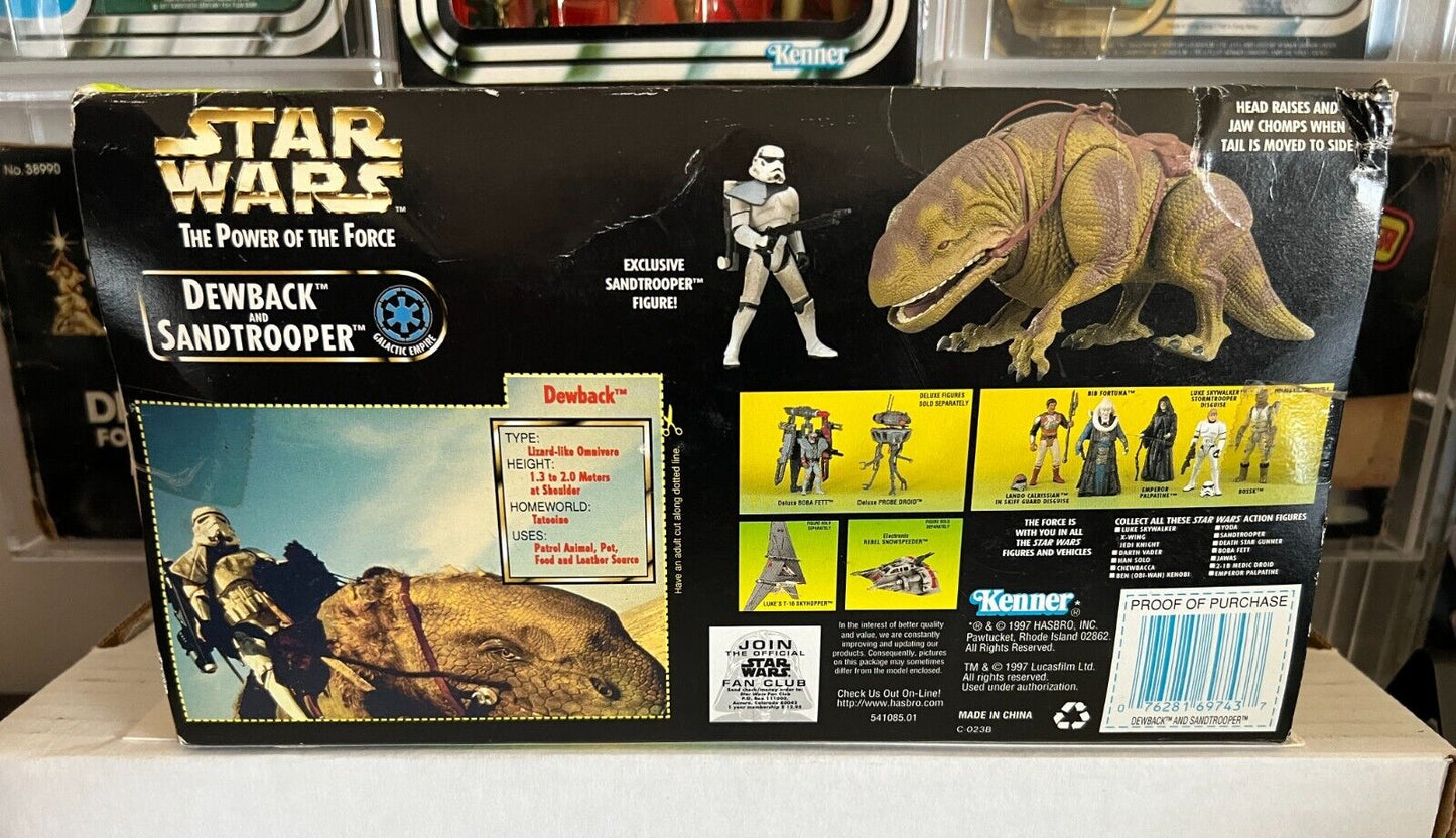 Star Wars Dewback Sandtrooper 1997 Kenner Action Figure Deluxe Set Fair Shape