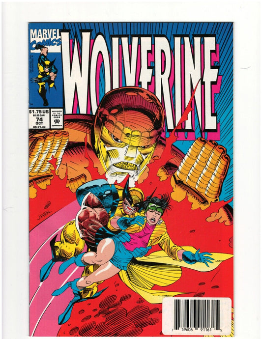 Wolverine 74 1992 Marvel Comics X-Men Comic Book Jubilee Appearance Good Shape