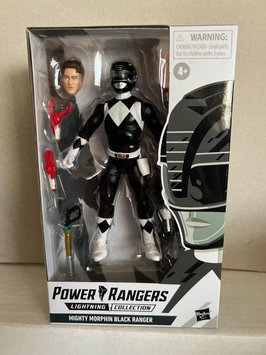 Power Rangers Black Ranger Mighty Morphin Lightning Collection Action Figure Toy