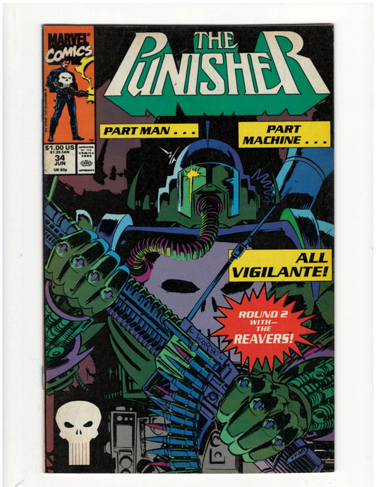 Punisher #34 Marvel Solo Series 1980s Comic Book Frank Castle Good Condition