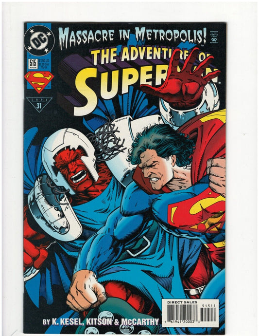 Adventures of Superman #515 DC Comic Book Man of Steel Krypto Good Condition