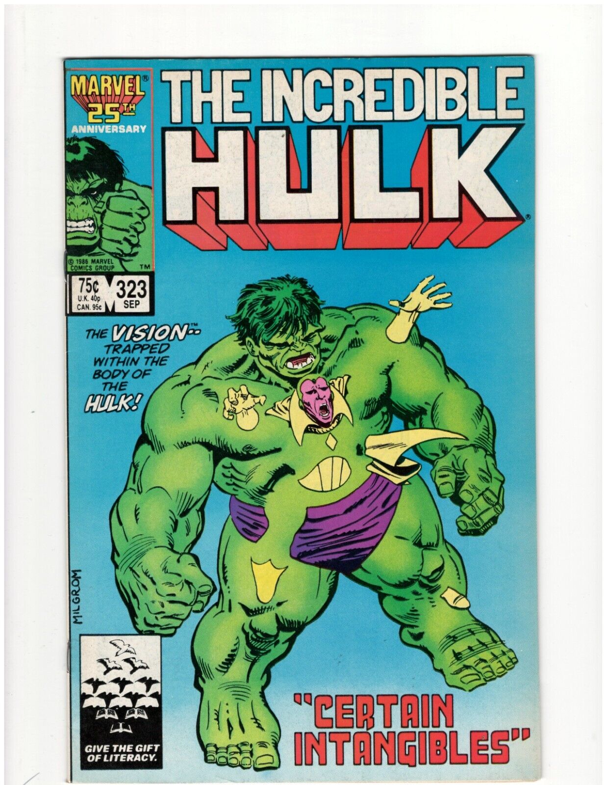 Incredible Hulk #323 Non Key Comic Book Avengers Bruce Banner Good Condition