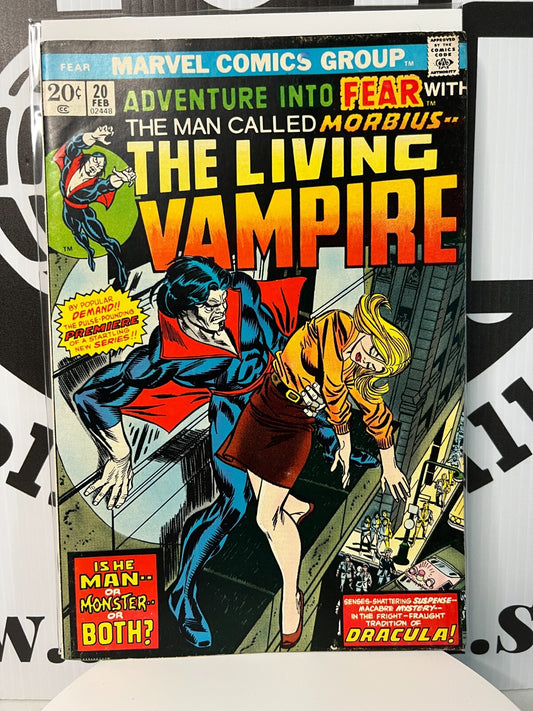 Morbius Adventure Into Fear #20 Marvel Key Comic Book 1st Solo Story Good Shape