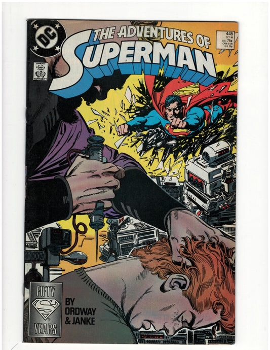 Adventures of Superman #445 DC Comic Book Man of Steel Krypto Good Condition