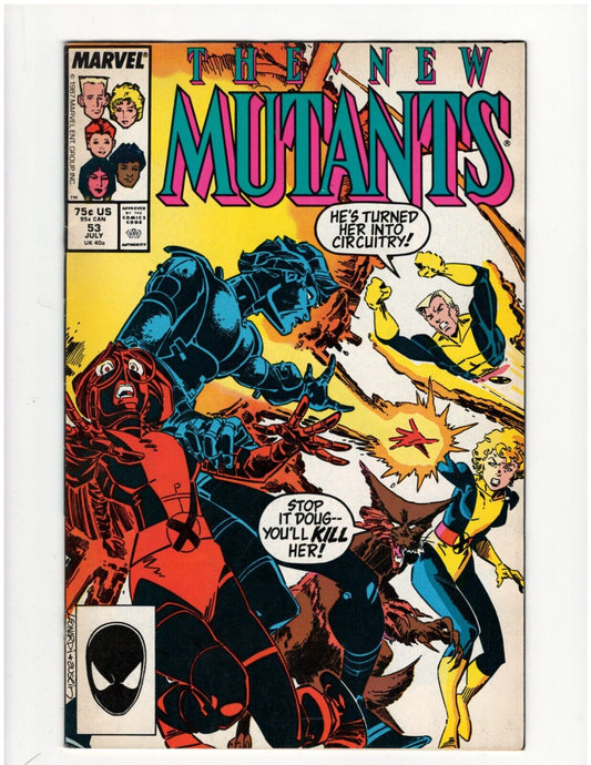 New Mutants #53 New X-Men Chris Claremont Magik Wolfsbane Jubilee Good Condition