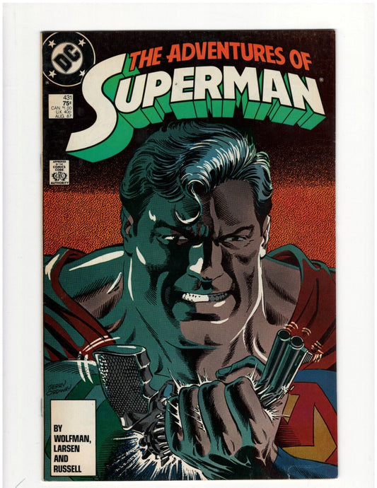 Adventures of Superman #431 DC Comic Book Man of Steel Krypto Good Condition