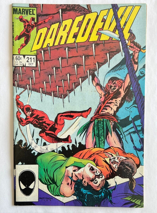 Daredevil 211 Marvel Key Comic Book Frank Miller Kingpin Elektra Good Condition