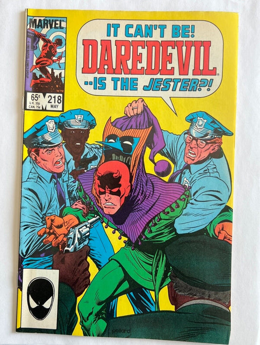 Daredevil 218 Marvel Key Comic Book Frank Miller Kingpin Elektra Good Condition