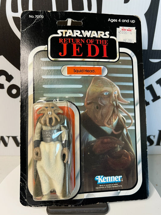 Star Wars Squid Head Jabba The Hutt 77Bk ROTJ Kenner Action Figure Clear Bubble