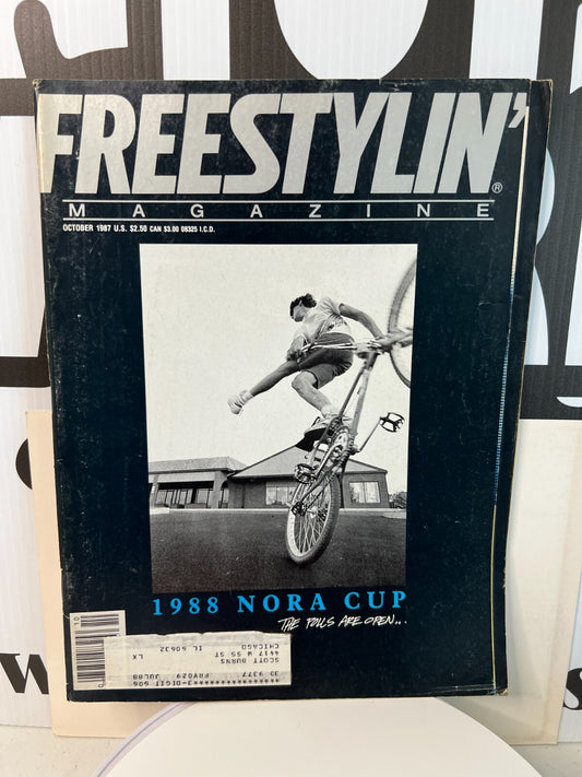 Freestylin BMX Magazine Oct 1987 Old School Vintage Freestyle Haro GT Dyno Bike