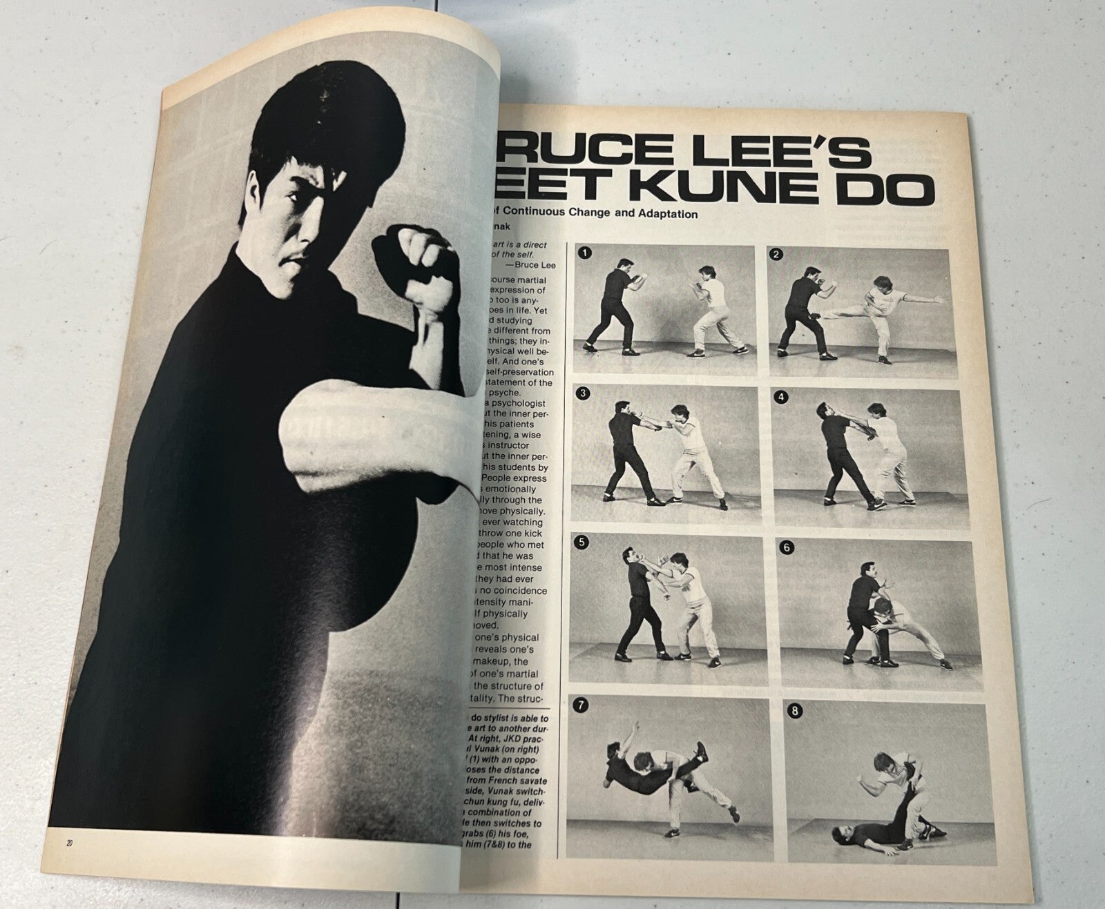 Bruce Lee Black Belt Magazine April 1987 Dragon Martial Arts MMA Good Condition