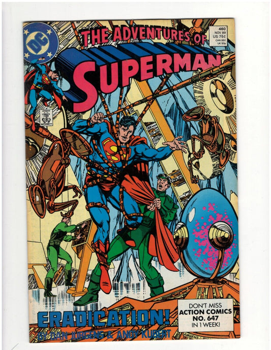 Adventures of Superman #460 DC Comic Book Man of Steel Krypto Good Condition