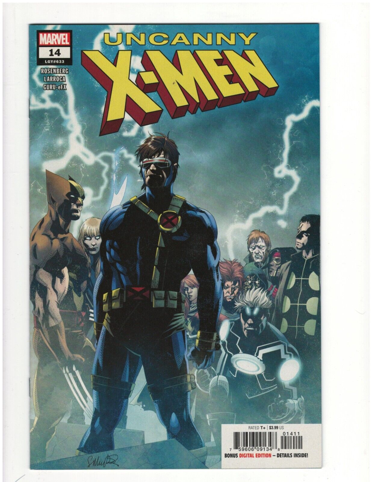 Uncanny X-Men 14 V2 Wolverine Rogue Cyclops Gambit Psylocke Storm Good Condition