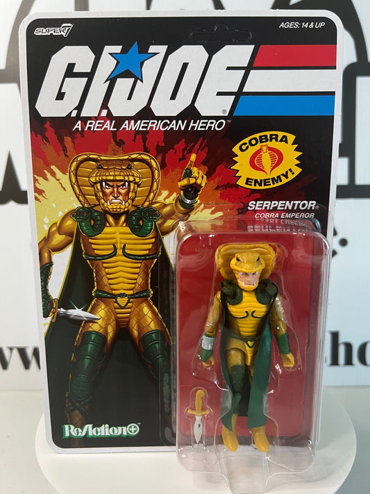 Cobra Serpentor Emperor Super7 Reaction+ GIJoe Vintage Style Action Figure MOMC