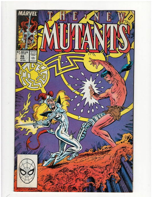 New Mutants #66 New X-Men Chris Claremont Magik Wolfsbane Jubilee Good Condition