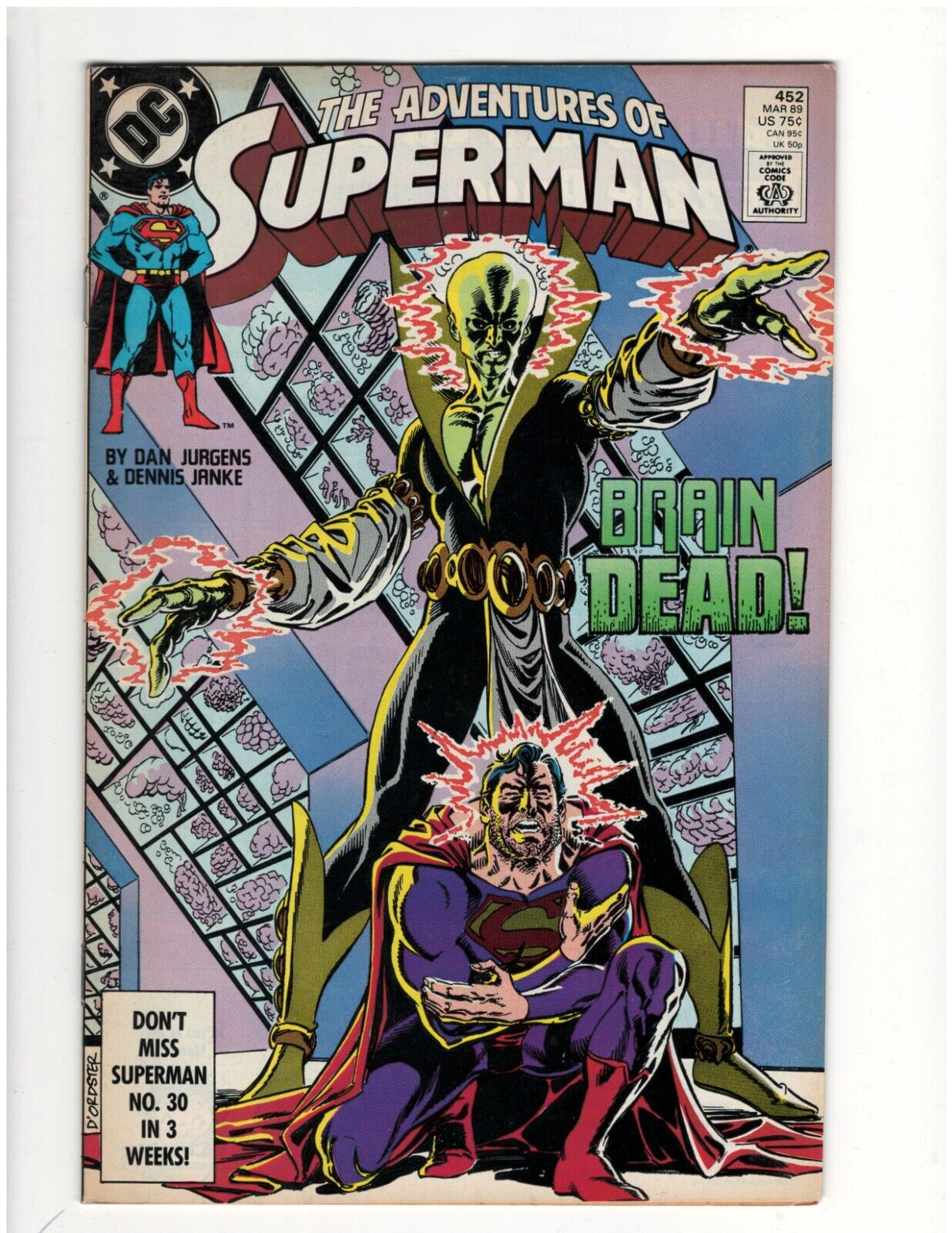 Adventures of Superman #452 DC Comic Book Man of Steel Krypto Good Condition