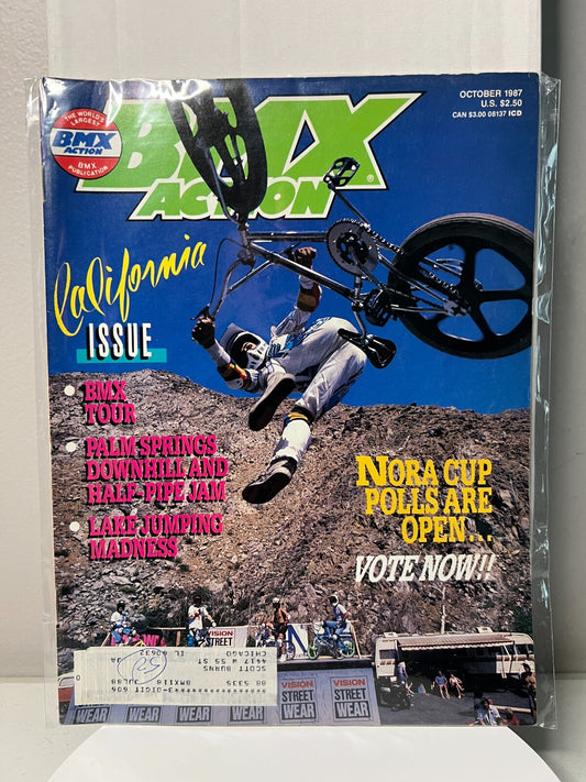 Bmx Action Magazine Oct 1987 Old School Vintage Freestyle Haro GT Dyno Redline