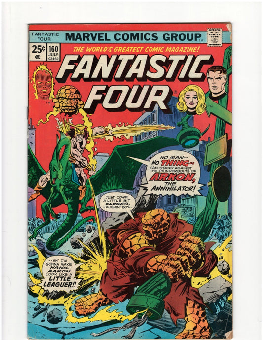 Fantastic Four#160 Marvel Comic Book John Buscema Human Torch Thing Good Shape